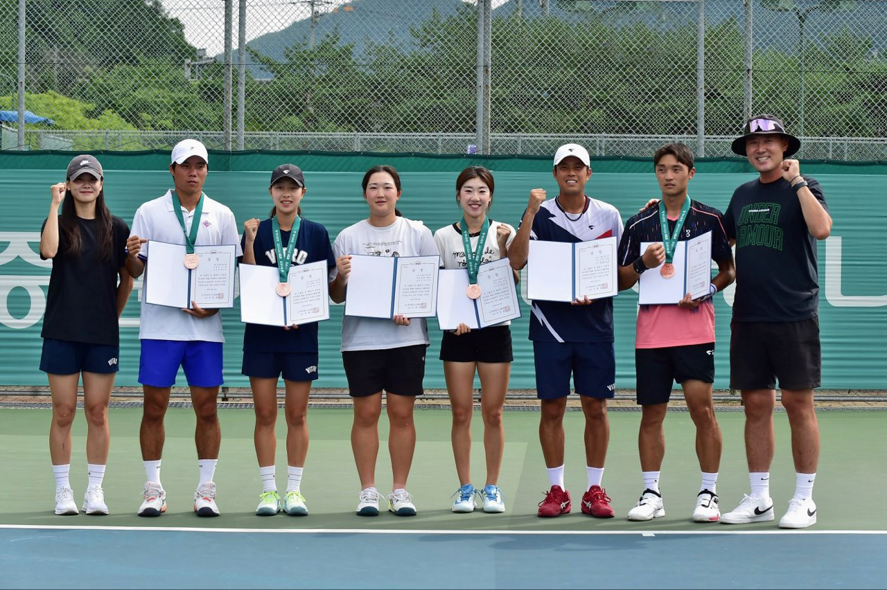0710 안동시청 테니스선수단, 대한테니스협회장배 혼합복식 우승 포함 전원 메달 획득 (1).jpg